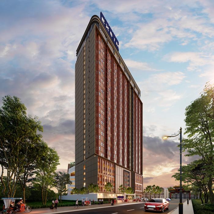 Architectural render of MENARA KUBAH (QUBAZ SUITES @ KUALA TERENGGANU), a direct developer serviced residence in Kuala Terengganu, Terengganu