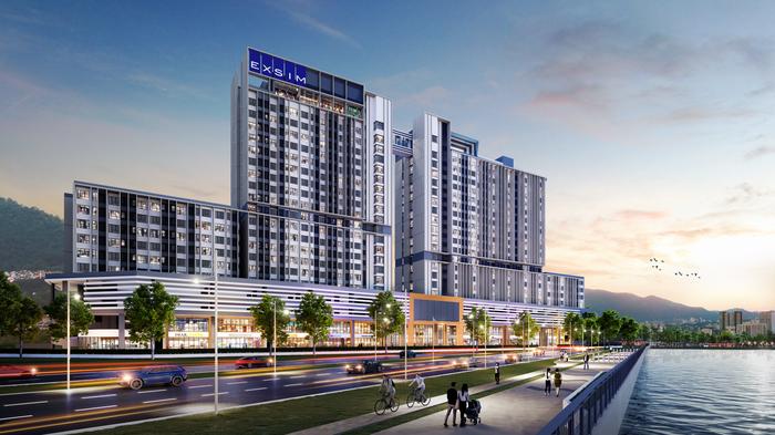 Architectural render of Keeperz Suites, a direct developer serviced residence in George Town, Penang
