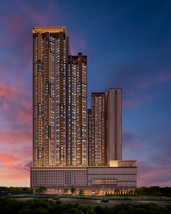 Architectural render of The Vividz @ Bukit Jalil, a direct developer serviced residence in Kuala Lumpur, Kuala Lumpur